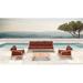 Joss & Main Elswick 4 Piece Teak Sofa Seating Group w/ Sunbrella Cushions /Natural Hards/Teak in Brown/White | 29 H x 81.5 W x 34.5 D in | Outdoor Furniture | Wayfair