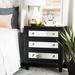 Canora Grey Signild Nightstand in White/Black | 28 H x 25 W x 15 D in | Wayfair 77649AD853D64F45BB926FEA33EBDB2E