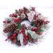 The Holiday Aisle® Ansuma 20" Handmade Faux Decorative Fir & Pine Cones Wreath for Christmas, Polyester in Green/Red | 20 H x 20 W x 3 D in | Wayfair