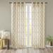 Red Barrel Studio® Fretwork Print Grommet Top Window Curtain Panel, Cotton in Yellow | 95 H in | Wayfair THRE8545 35267832