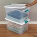 Sterilite kids 106 Quart Plastic Storage Container (4 Pack) & 64 Quart Box (6 Pack) Plastic in Blue/White | 13 H x 18.75 W x 33.8 D in | Wayfair