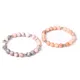 Bracelets en pierre zèbre rose naturel pour hommes et femmes 256 perles de pierre bracelet