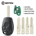 EllYYOU-Clé Télécommande à 3 lèvent pour Renault Duster Modus Clio 3 Twingo DACIA Logan