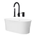 Randolph Morris Una 67 Inch Acrylic Double Ended Freestanding Tub Package RMD56-ORBF