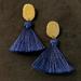 Free People Jewelry | Free People Blue Moon Tassel Earrings | Color: Blue/Gold | Size: Os