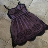 American Eagle Outfitters Dresses | Ae Holiday Event Mini Dress | Color: Black/Purple | Size: S