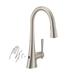 Moen Kurv Single Handle Pulldown Kitchen Faucet w/ Power Clean Technology in Gray | 16.38 H x 8.75 W x 8.75 D in | Wayfair 9126EWSRS