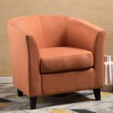 Barrel Chair - Latitude Run® Dorset 29" Wide Polyester Barrel Chair Polyester in Orange | 29.5 H x 29 W x 30 D in | Wayfair