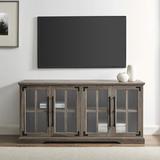 Gracie Oaks Dougan TV Stand for TVs up to 65" Wood/Glass in Gray | 28 H in | Wayfair D64F1036A4F4490E9F37DB4D9ECFEFDC