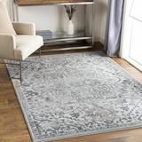 Embsay 6'7" Round Traditional Deep Teal/Dusty Sage/Light Beige/Medium Gray/Taupe/Peach/Teal Area Rug - Hauteloom