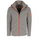 Wellensteyn Jacke "Florida Men" Herren grey melange/neon orange, Gr. S, Baumwolle, Atmungsaktiv, Herrenjacke Florida Men mit hohem Stehkragen