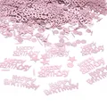 1 paquet de confettis joyeux anniversaire Rose or lettre confettis pour fête d'anniversaire de