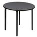 Kee 36" Round Folding Breakroom Table- Grey/ Black