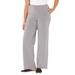 Plus Size Women's Suprema® Wide Leg Pant by Catherines in Heather Grey (Size 4XWP)
