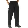 Men's Big & Tall Explorer Plush Fleece Cargo Pants by KingSize in Black (Size 5XL)