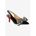 Women's Devika Slingback Pump by J. Renee in Black Red White (Size 10 M)