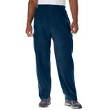 Men's Big & Tall Explorer Plush Fleece Cargo Pants by KingSize in Navy (Size L)