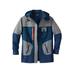 Men's Big & Tall Colorblock Tech Parka by KingSize in Navy Steel (Size 2XL) Coat