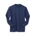 Men's Big & Tall Mock Turtleneck Long-Sleeve Cotton Tee by KingSize in Navy (Size XL)