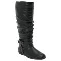 Wide Width Women's The Arya Wide Calf Boot by Comfortview in Black (Size 7 W)