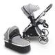 Nebula, by Venture Pram Travel System, Foldable Pushchair, Reversible seat, Carrycot, and adapters (Signature Paris)