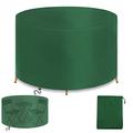 WXQOZLY Garden Furniture Covers Waterproof,140x90cm Round Rattan Patio Furniture Covers,420D Oxford Patio Table Cover,Garden Table Cover Protector,Windproof, Anti-UV,Tear-Resistant-Green