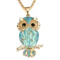 MODKISR boîte à pendentif en Zircon doré creux pour dame médaillon d'aromathérapie hibou diffuseur