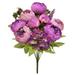 Artificial Mixed Peony Hydrangea Flower Stem Bush Bouquet 19in