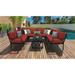 kathy ireland Madison Ave. 9 Piece Outdoor Aluminum Patio Furniture Set 09c