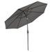 Arlmont & Co. Isobella & Co. 9' Round 8Rib Aluminum Market Umbrella - Hunter Green - Olefin Fabric Metal in Gray | 106.3 W x 93.7 D in | Wayfair