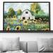 Rosalind Wheeler Sunflower Barn by - Painting Canvas | 27.5 H x 43.5 W x 2 D in | Wayfair 6AAC3ACE3D2E4490A03CD1A845D4B254