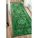 Green 0.2 in Area Rug - Bungalow Rose Bowning Oriental Power Loom Performance Rug | 0.2 D in | Wayfair E3861B659AC140129B65C3B921D3490D