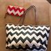 Kate Spade Bags | Kate Spade Chevron Tote And Wallet | Color: Black/White | Size: Os
