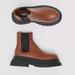 Burberry Shoes | Burberry Braemar Chunky Leather Chelsea Boots In Brown, Size 39.5 | Color: Black/Brown | Size: 9.5