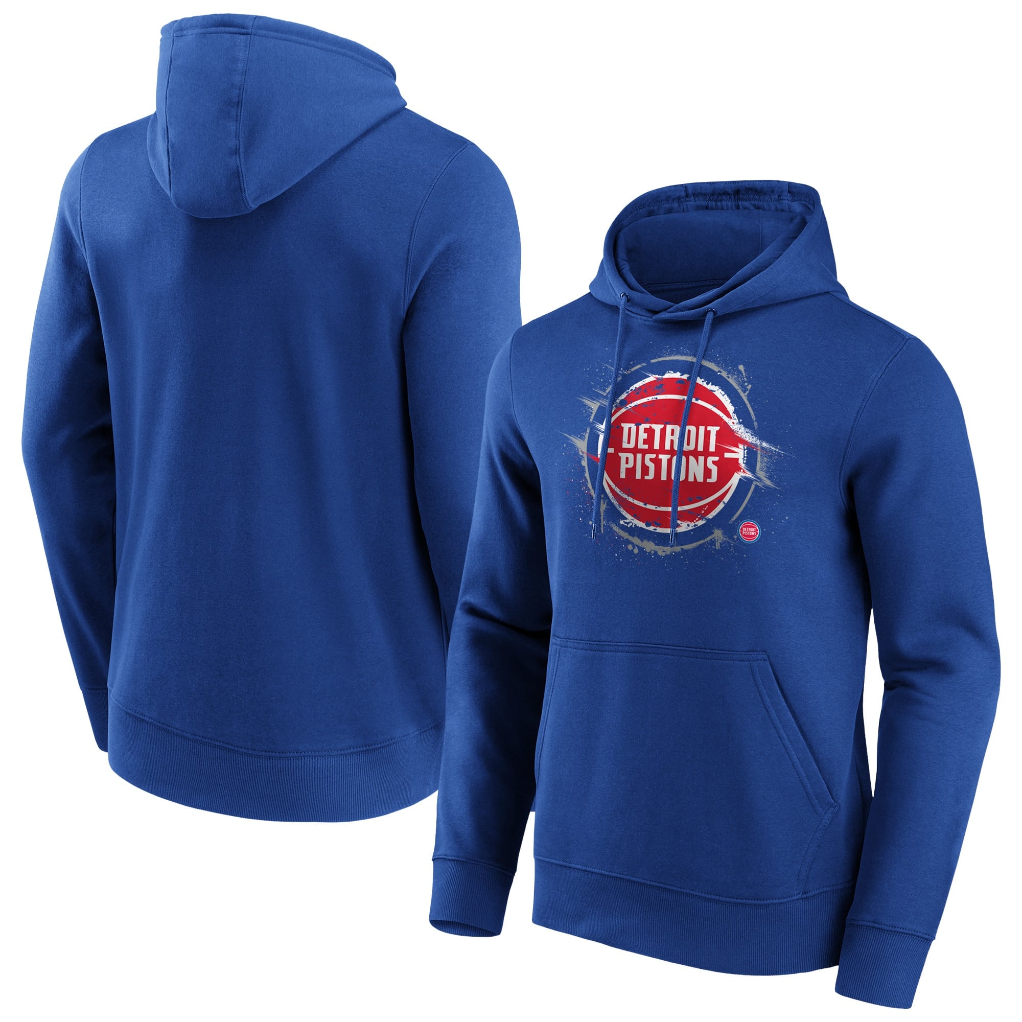 Detroit Pistons Fanatics Branded Splatter Graphic Hoodie - Herren