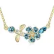 Collier en Zircon cubique plaqué or couleur cristal pendentif fleur vente en gros