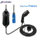 Station de recharge mobile pour voitures électriques chargeur EV 7 2 KW 32A Type 2 Type 1 Bleu