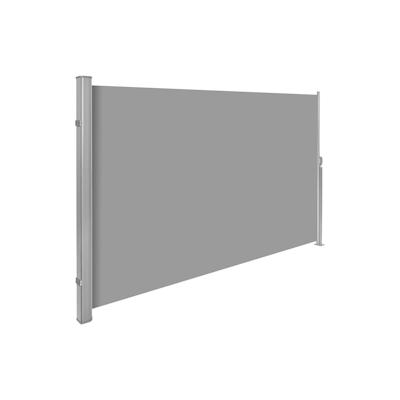 TECTAKE Aluminium Seitenmarkise ausziehbar mit Aufrollmechanismusgrau Image