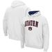 Men's Colosseum White Auburn Tigers Arch & Logo 3.0 Pullover Hoodie