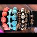 Brandy Melville Jewelry | 8 Piece Brandy Melville Skull Bracelet Stack | Color: Black | Size: Os