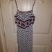 American Eagle Outfitters Dresses | American Eagle Small Spaghetti Strap Open Back White Printed Maxi Dress | Color: Pink/White | Size: S