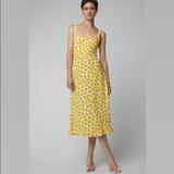 Anthropologie Dresses | Faithfull Sunflower Midi Dress | Color: Tan/Gold | Size: Xl