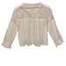 Free People Tops | Free People Ivory Cropped Lace Peasant Top | Color: Cream/Tan | Size: M