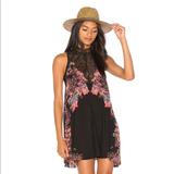 Free People Dresses | Free People Intimately Marsha Printed Slip Dress | Color: Black | Size: Xs