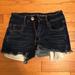 American Eagle Outfitters Shorts | Dark Wash American Eagle Jean Shorts | Color: Black | Size: 0