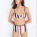 Madewell Swim | Madewell Solid & Striped Brigitte Bikini Set | Color: Cream/Tan | Size: Xs