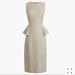 J. Crew Dresses | J Crew Peplum Dress In Stretch Linen | Color: Cream/White | Size: 2