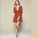 Free People Dresses | Free People Mini Dress Long Sleeves | Color: Red/Brown | Size: L