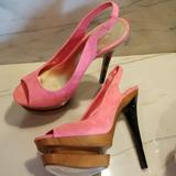 Jessica Simpson Shoes | Jessica Simpson Platform Slingback Size 9 | Color: Pink/Tan | Size: 9