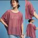 Anthropologie Tops | Anthropologie Bratton Lace Top Large Anthro | Color: Pink/Red | Size: L